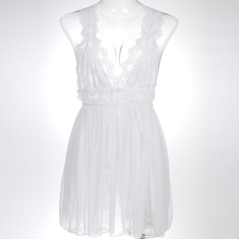 Sexy Floral Lace Nightdress Sleepwear Set - Image 12