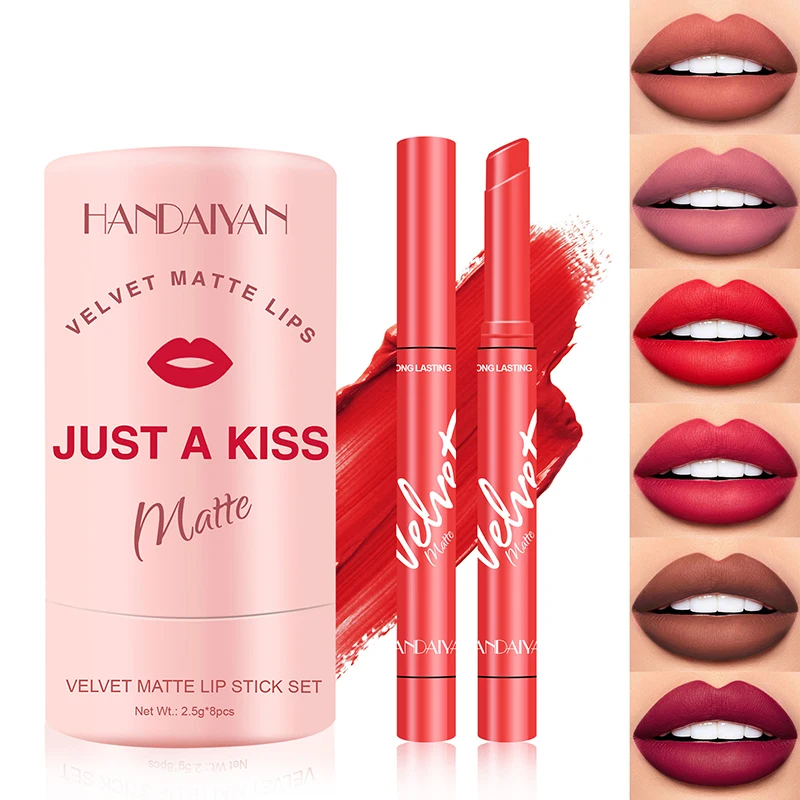 Handaiyan Just a Kiss Velvet Matte 8 Pcs Lipstick Set - Image 5