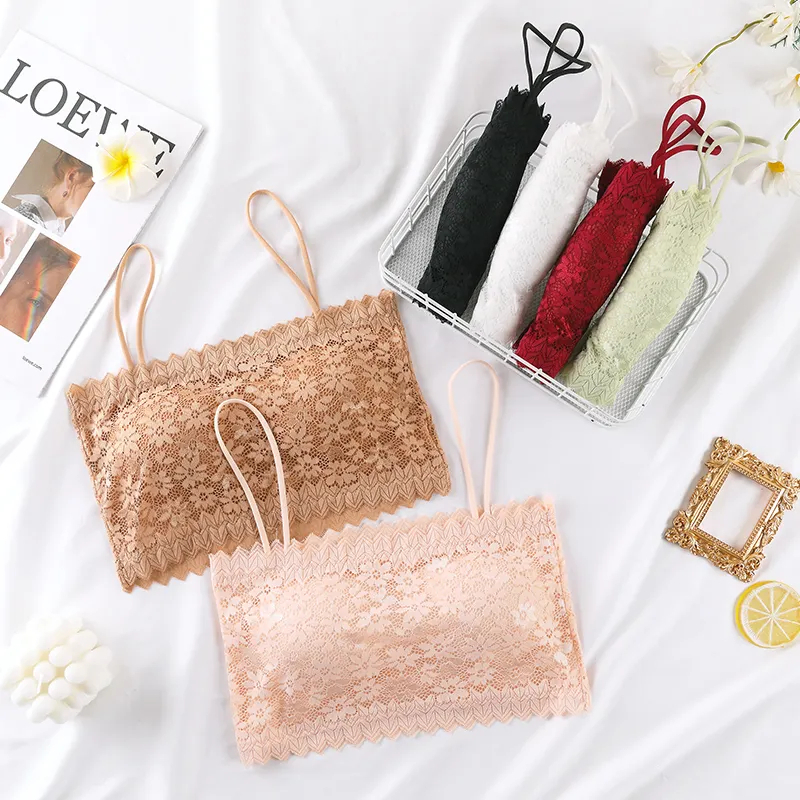 Lace Strapless Tube Bra - Image 10