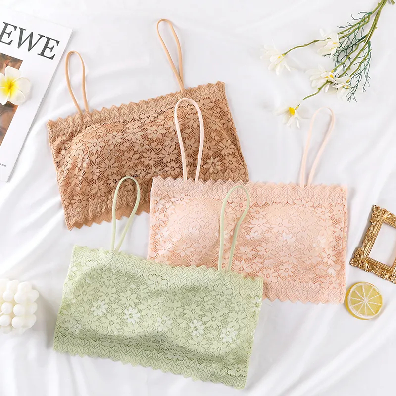 Lace Strapless Tube Bra - Image 9