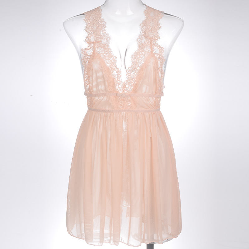 Sexy Floral Lace Nightdress Sleepwear Set - Image 11