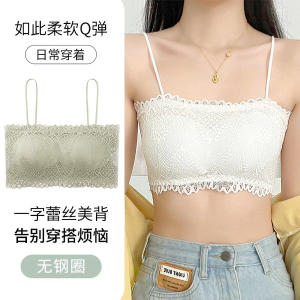 CoolFit Lace Halter Tube Top Bra - Image 3